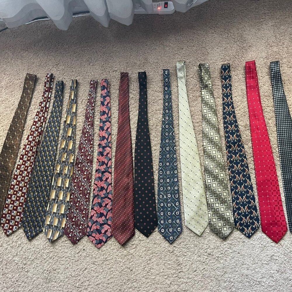 12+ Men's Silk Ties Collection/Lot Villini,Brandini, Kiongdi,Balmain,Bibas, more